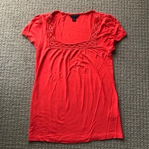 Banana republic crochet square neck top